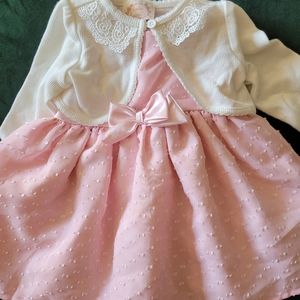 Pink dress with shawl